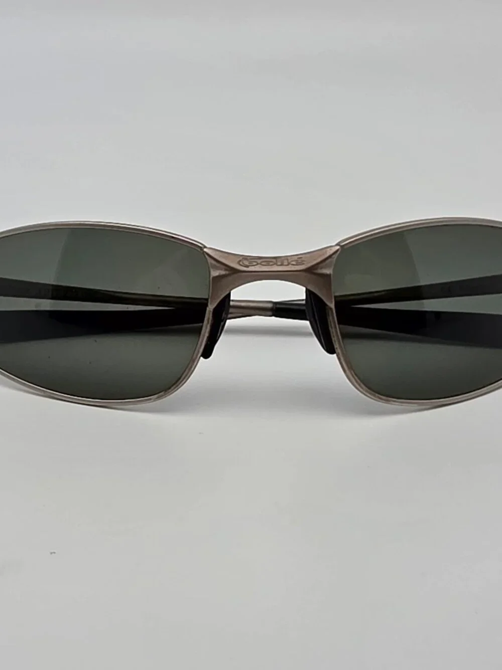 Bolle Meanstreak 3 917 272 095 Satin Silver Frame Polarized Green Sunglasses